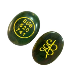 Green Jade Crystal Stone Money Switch Word Zibu Symbol