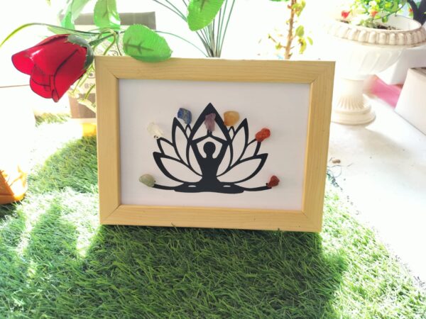 Shiavalaya Gems Crystal Chakras Healing Crystal Frame | Seven Chakras for Home Trading and Other Artwork (Yoga and Seven Chakras Picture Frame) - Image 3