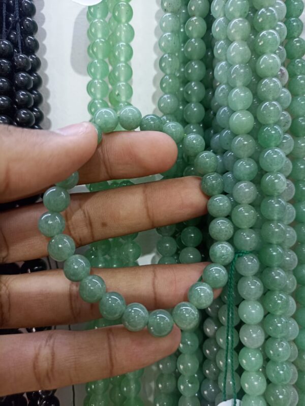 Green Aventurine Round Gemstone Bracelet (8mm) - Image 2