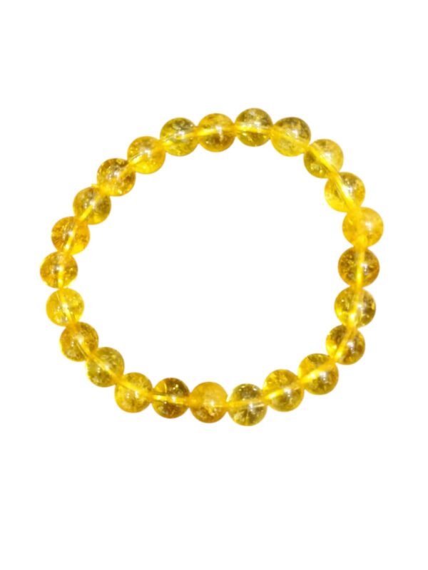 Citrine Round Gemstone Bracelet (8mm)