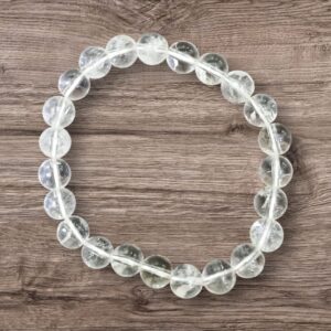 Clear Quartz Crystal Natural Stretchable Crystal Bracelet | Round Gemstone Bracelet (8mm)