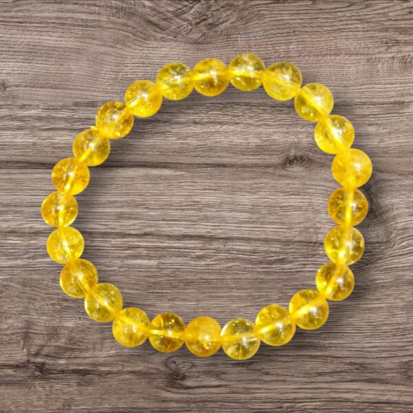 Citrine Round Gemstone Bracelet (8mm) - Image 3
