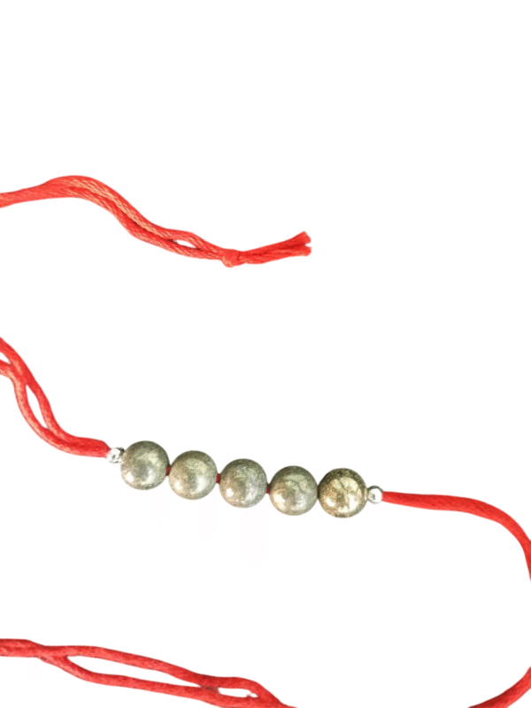 Natural Pyrite Stone Beads Rakhi