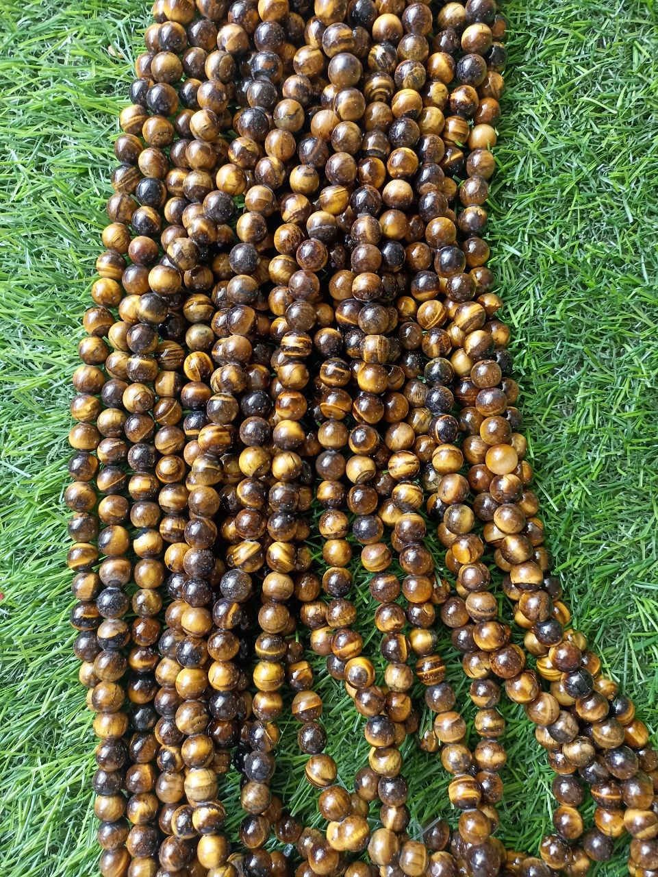 Tiger's Eye Round Beads String | Tiger Eye Original (Natural) (6mm) - Image 2