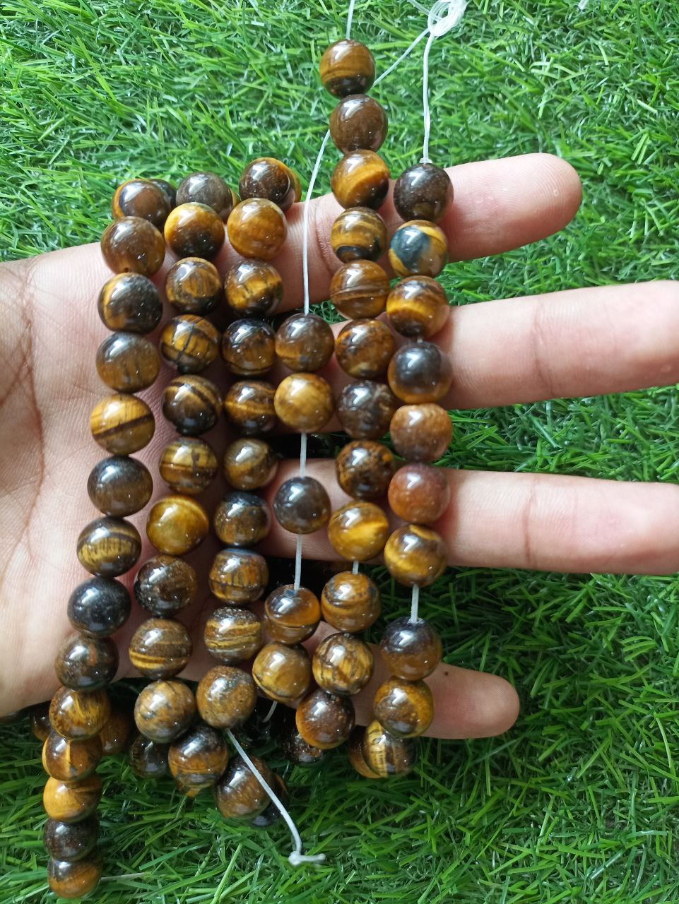 Tiger's Eye Round Beads String | Tiger Eye Original (Natural) (10mm) - Image 2