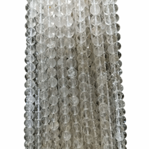 Clear Quartz Crystal Round Beads String | Clear Quartz Crystal Original (Natural) (6mm)