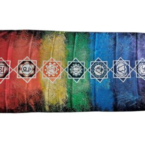 7 Chakra Rainbow Yoga Mat for Yoga and Meditation | Rainbow polyester cloth (150 * 75cm)