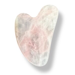 Rose Quartz Gua Sha | (Rose Quartz) Natural Stone Face & Body Massage Tool | Smooth Polished Quartz for Skincare Routine