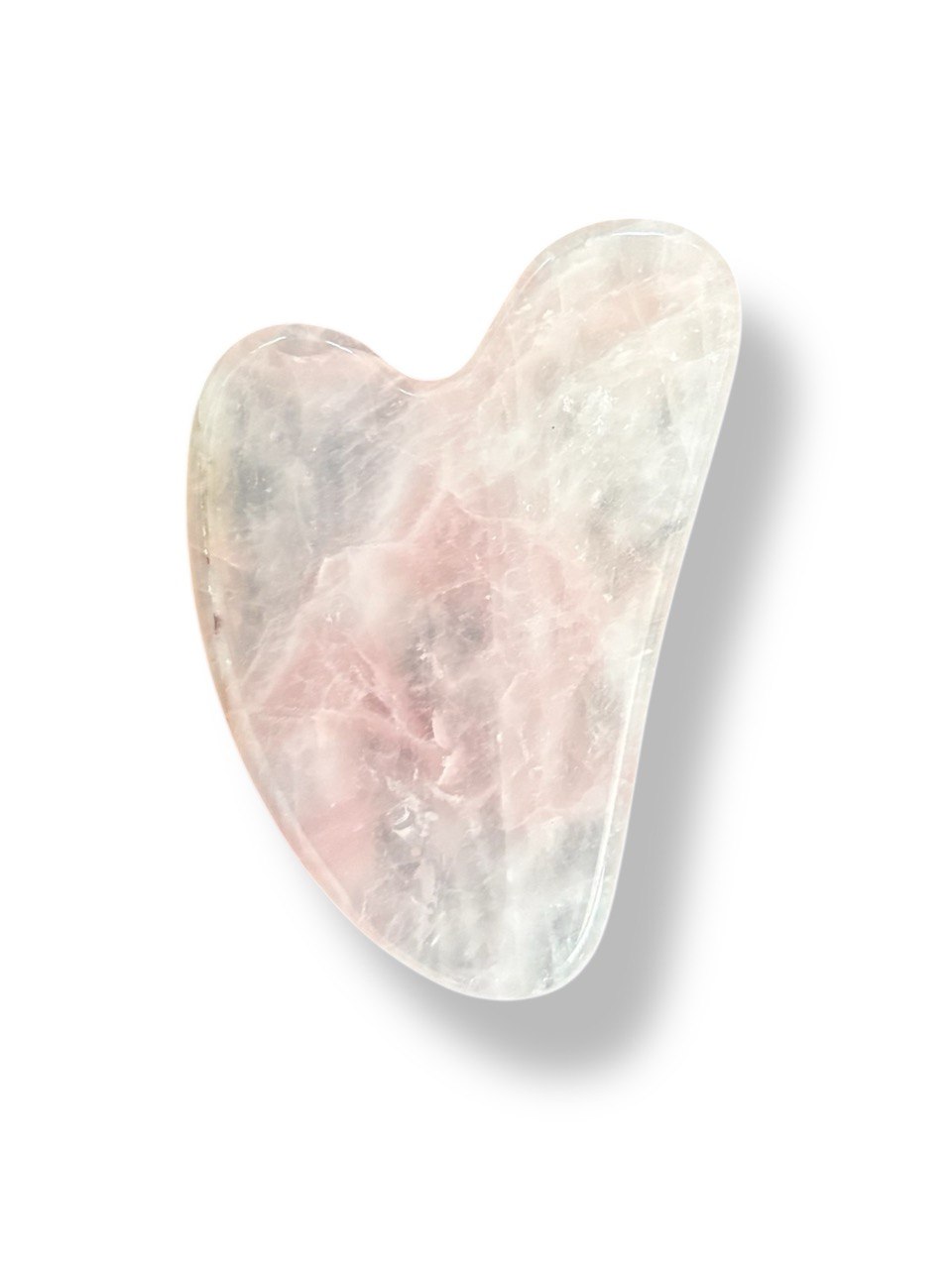 Rose Quartz Gua Sha | (Rose Quartz) Natural Stone Face & Body Massage Tool | Smooth Polished Quartz for Skincare Routine