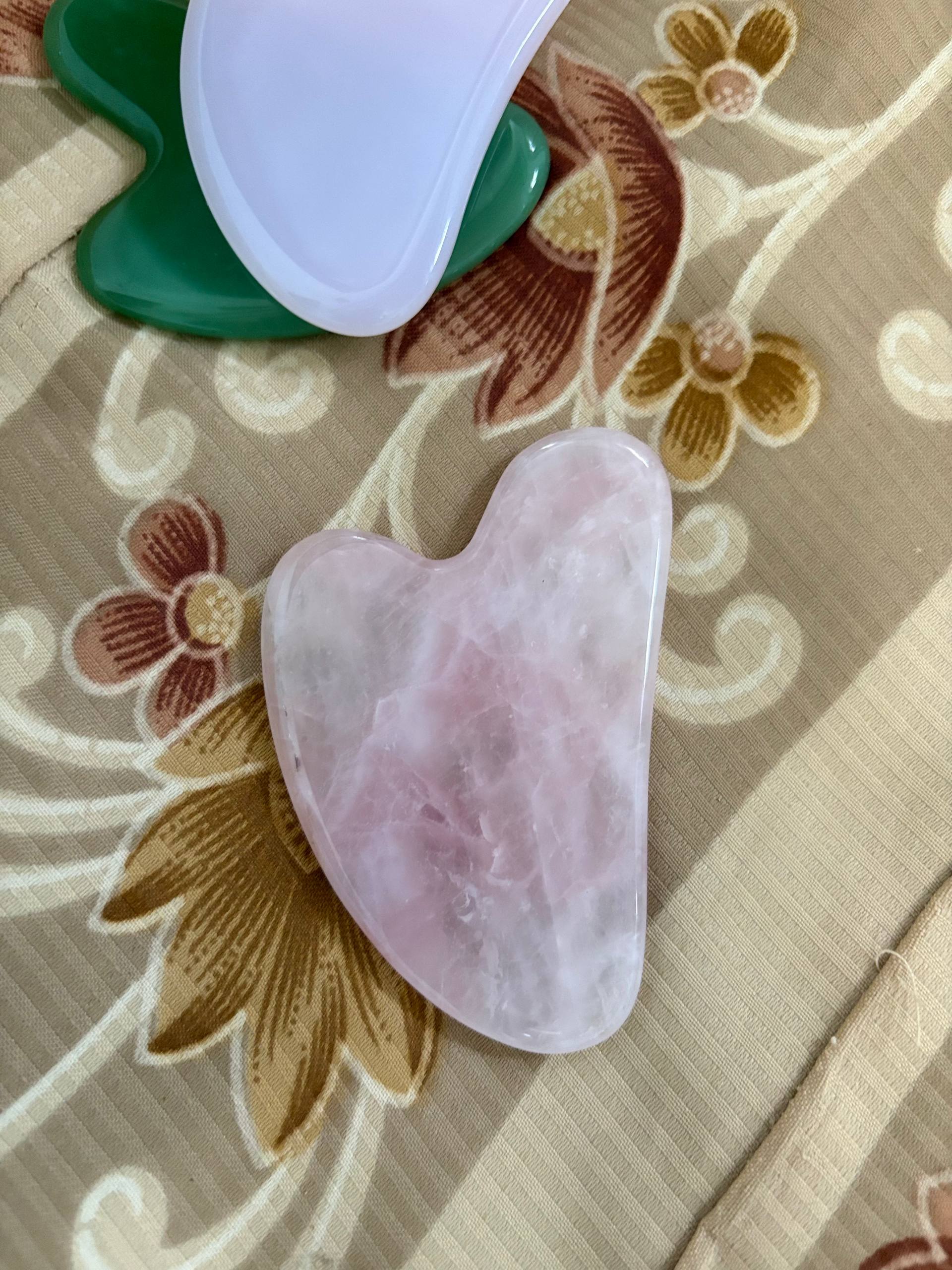 Rose Quartz Gua Sha | (Rose Quartz) Natural Stone Face & Body Massage Tool | Smooth Polished Quartz for Skincare Routine - Image 4