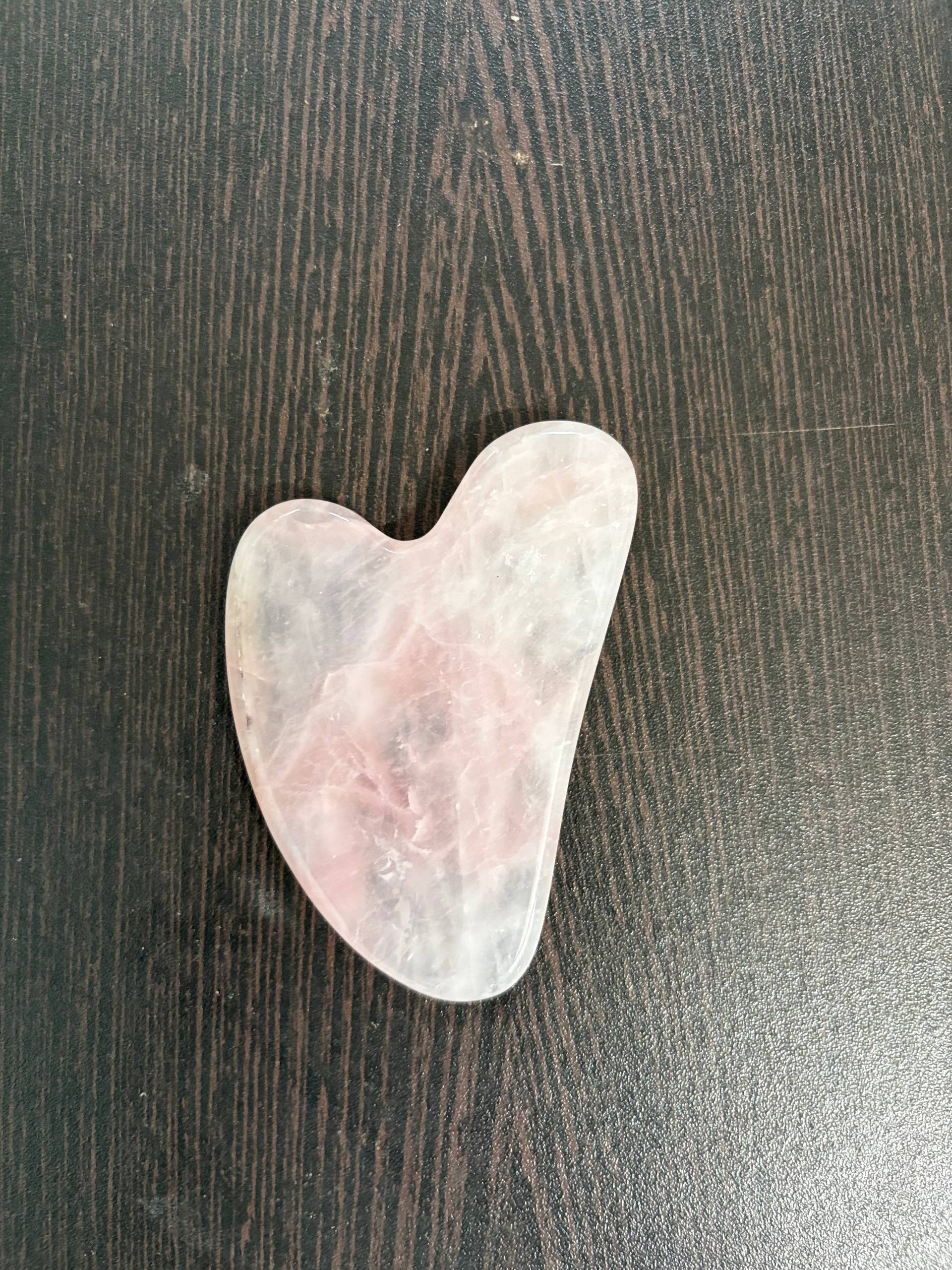 Rose Quartz Gua Sha | (Rose Quartz) Natural Stone Face & Body Massage Tool | Smooth Polished Quartz for Skincare Routine - Image 3
