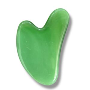 Green Jade Gua Sha | (Green Jade) Natural Stone Face & Body Massage Tool | Smooth Polished Quartz for Skincare Routine