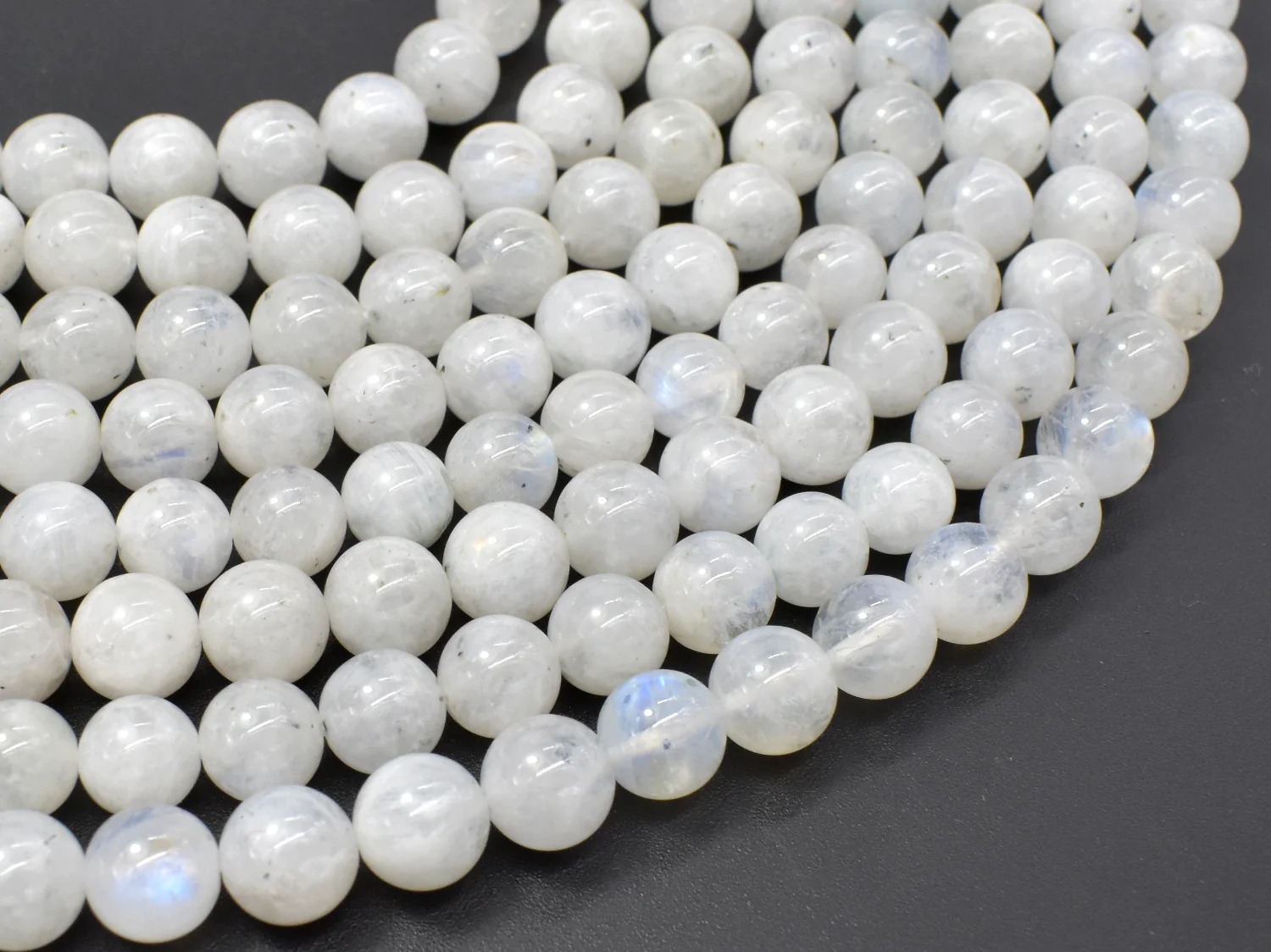 Rainbow Moon Stone Gemstone Round Beads for Jewelry Making 8mm